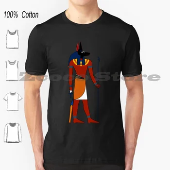 Футболка Anubis | Египетский, , И Божества, 100% Хлопок, Удобная Высококачественная футболка Pharaoh Ra Ba Ka Akh Anubis Amun Ankh Flail